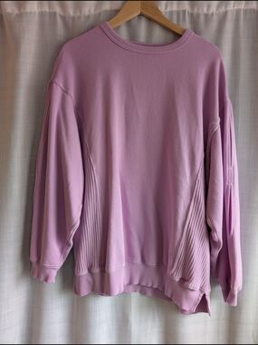 AERIE Oversized Rib-Panel Sweatshirt